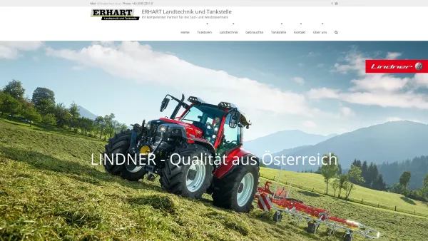 Website Screenshot: Erhart - Landmaschinen, Tankstelle, Heizöle - Startseite - ERHART Landtechnik und Tankstelle - Date: 2023-06-22 15:00:29