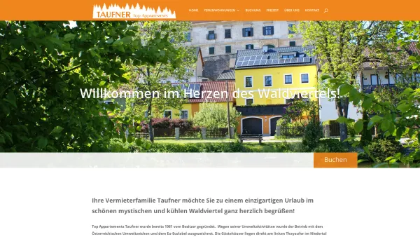 Website Screenshot: FerienWohnungen TAUFNER Urlaub dient der Erholung! Staatliche Auszeichnung "Ö-Umweltzeichen" und "Ecolabel" - HOME - Ferien Wohnungen TAUFNER - Date: 2023-06-22 15:00:29
