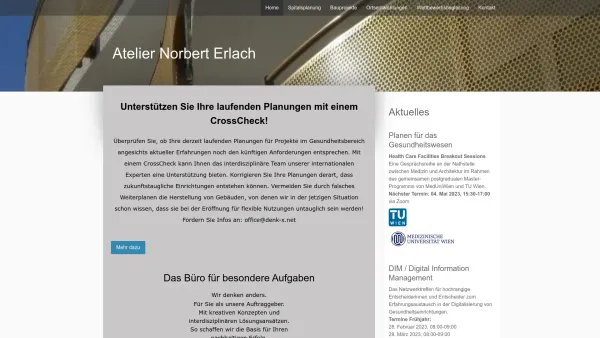 Website Screenshot: Dipl. Ing. Norbert Architekt Atelier Erlach - Home - Atelier Erlach - Date: 2023-06-22 15:00:29