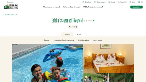Website Screenshot: Erlebnisbauernhof Neuhold - Erlebnisbauernhof Neuhold, St. Peter am Ottersbach, Thermen- & - Date: 2023-06-22 15:00:29