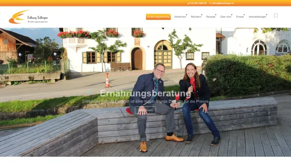 Website Screenshot: Edburg Edlinger Ernährungsmanagement - Ernährungsberatung Innsbruck • Diätologin Edburg Edlinger - Date: 2023-06-15 16:02:34