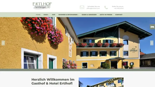Website Screenshot: Familiengut Ertlhof - Ihr Gasthof & Hotel in Seeboden am Millstätter See - Familiengut Ertlhof - Date: 2023-06-22 15:17:05