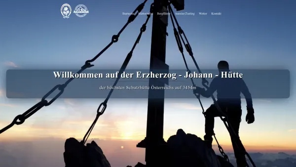 Website Screenshot: Erzherzog-Johann-Hütte - Erzherzog-Johann-Hütte – Die höchste Schutzhütte Österreichs - Date: 2023-06-22 15:11:16