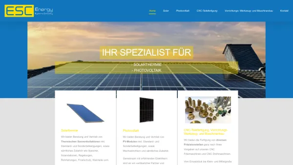 Website Screenshot: ESC Energy Systems Company GmbH - ESC - Date: 2023-06-22 15:11:16