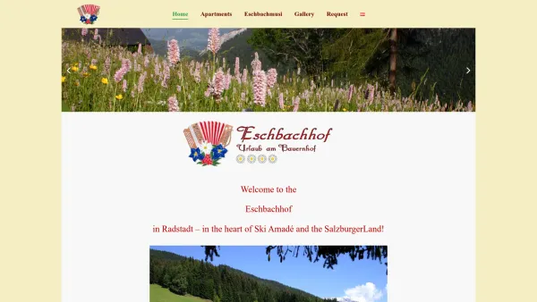 Website Screenshot: Urlaub am Eschbachhof komfortable Ferienwohnungen Familien u. kinderfreundlich Last Minute Angebot - Eschbachhof – Urlaub am BIO-Bauernhof - Date: 2023-06-22 15:11:16