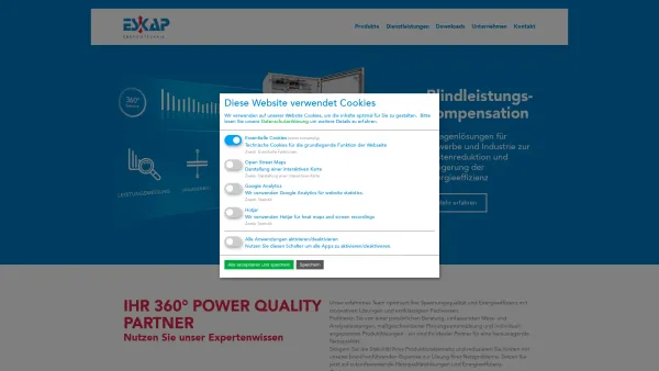 Website Screenshot: Blindstromkompensation - ESKAP GmbH - Power Quality, Blindleistungskompensation, Energiemanagement | eskap.de - Date: 2023-06-14 10:39:40