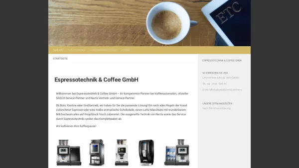 Website Screenshot: Saeco Service Espressoservice d. Pramendorfer - Espressotechnik & Coffee GmbH – Wir kultivieren Ihre Kaffeepause - Date: 2023-06-22 15:11:16