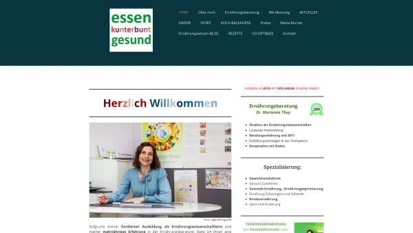 Website Screenshot: Dr. Marianne Thuy Ernährungsberatung - Willkommen - Ernährungsberatung Dr. Marianne Thuy - Date: 2023-06-22 15:11:16