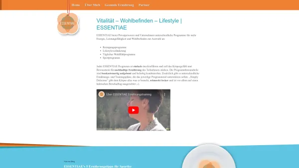 Website Screenshot: ESSENTIAE - Vitalität - Wohlbefinden - Lifestyle ⎟ ESSENTIAE - Date: 2023-06-22 15:11:16