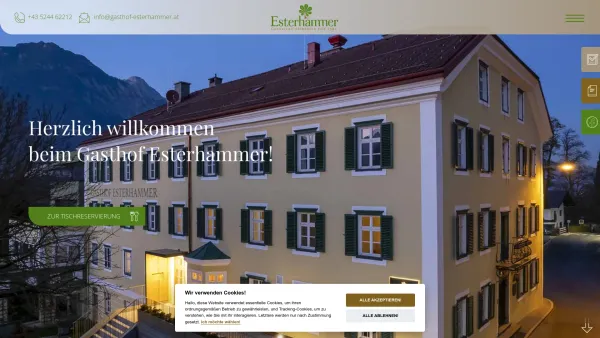 Website Screenshot: Hotel Gashtof Esterhammer - Gasthof-Zillertal - Esterhammer - Date: 2023-06-14 10:37:21