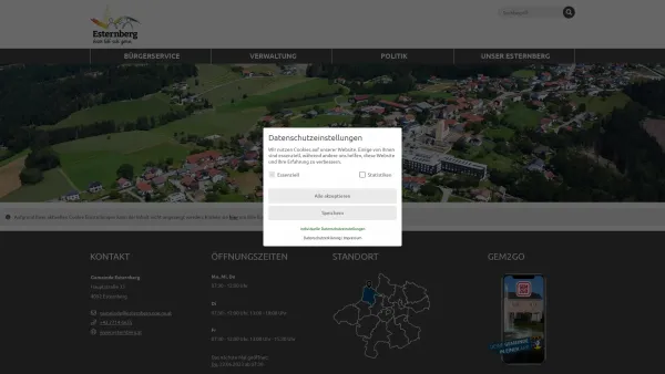 Website Screenshot: Gemeindeamt Esternberg RiS-Kommunal - Esternberg - GEM2GO WEB - Zentrum - Date: 2023-06-22 15:11:16