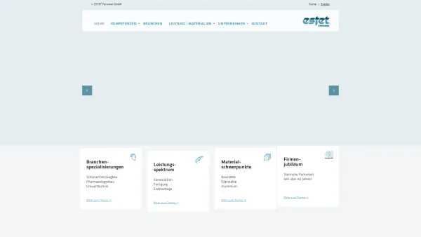 Website Screenshot: ESTET Stahl und Behälterbau GmbH - estet.com :: - Date: 2023-06-14 10:38:24