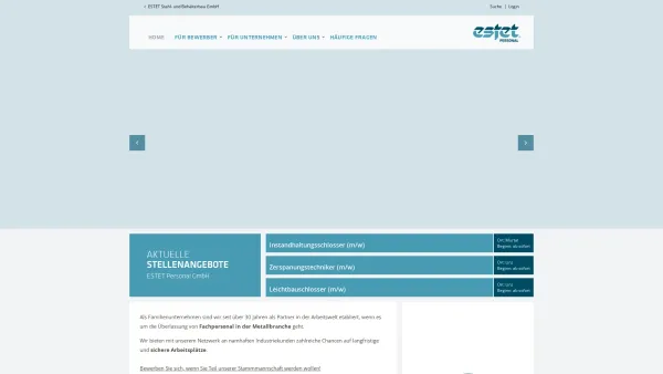 Website Screenshot: ESTET Personal GmbH - estetpersonal.com :: - Date: 2023-06-14 10:39:40