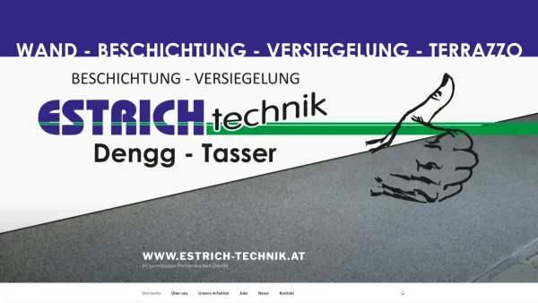 Website Screenshot: Estrich-Technik Dengg Tasser Estrichtechnik Dengg Tasser - Home - www.estrich-technik.at - Date: 2023-06-14 10:39:40