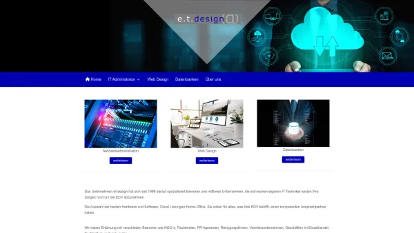 Website Screenshot: et-design Netzwerkbetreuung in Wien - et-design – Home - Date: 2023-06-15 16:02:34