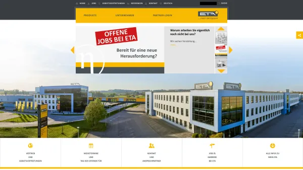 Website Screenshot: ETA Heiztechnik - Home - ETA Heiztechnik GmbH - Date: 2023-06-14 10:47:27