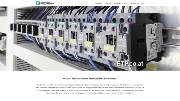 Website Screenshot: ETP Elektrotechnik - Elektrotechnik Pollhammer - Date: 2023-06-14 10:37:58