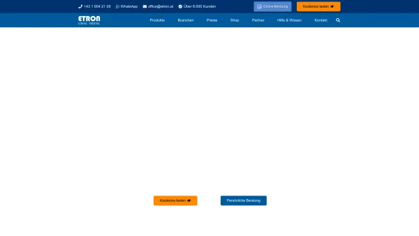 Website Screenshot: ETRON Softwareentwicklungs und Vertriebs GmbH - ETRON Lokal – Digital - Date: 2023-06-26 10:26:16