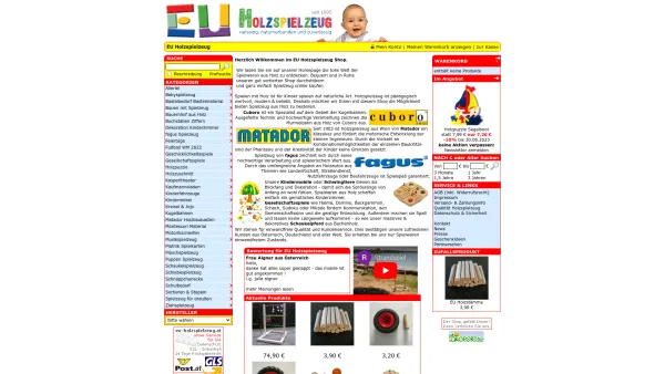 Website Screenshot: EU HOLZSPIELZEUG ONLINESHOP - • EU Holzspielzeug für Kinder - Date: 2023-06-22 15:00:31