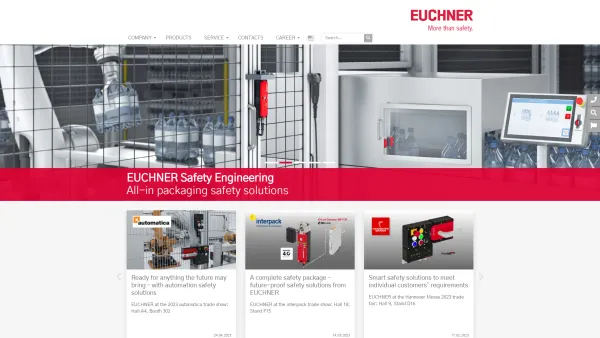 Website Screenshot: EUCHNER GmbH Co. - EUCHNER – More than safety. - Date: 2023-06-15 16:02:34