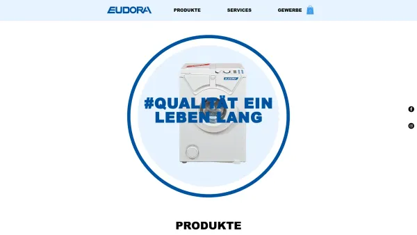 Website Screenshot: Eudora Waschmaschinen - Eudora - langlebige Waschmaschinen mit 3 kg und 7 kg - Date: 2023-06-14 10:47:29