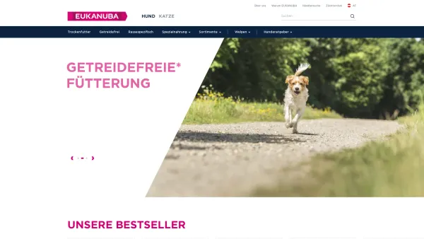 Website Screenshot: Koch Heimtiernahrung - Entdecken Sie unsere Produkte für Hunde » EUKANUBA - Date: 2023-06-22 15:00:33