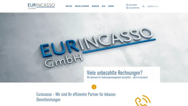 Website Screenshot: Eurincasso GmbH - Eurincasso - Ihr Partner im Forderungsmanagement, weltweit! - Date: 2023-06-14 10:39:40