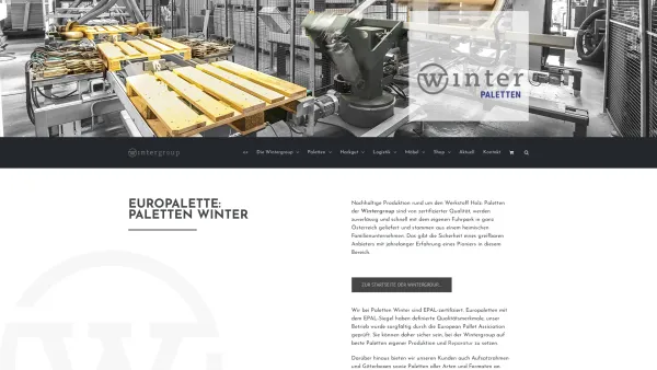 Website Screenshot: Paletten Winter Franz Winter - Euro-Palette | Paletten Winter - Date: 2023-06-14 10:47:29