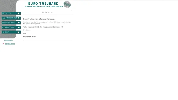 Website Screenshot: EURO-TREUHAND Wirtschaftsprüfungs und Steuerberatungs GesmbH - EURO-TREUHAND - Wirtschaftsprüfungs- und Steuerberatungs GesmbH - Date: 2023-06-22 15:00:33