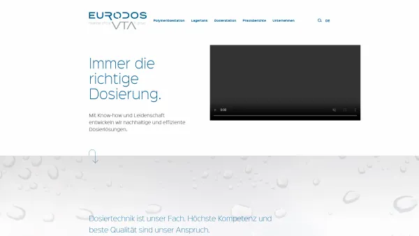 Website Screenshot: EURODOS Startseite - Eurodos Dosiertechnik | Wir haben die Lösung. - Date: 2023-06-22 15:00:33