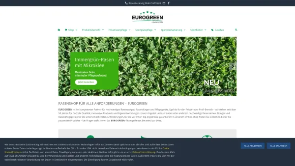 Website Screenshot: EUROGREEN Austria GmbH - Rasendünger, Saatgut - Rasenprofi - EUROGREEN - Date: 2023-06-22 15:00:33