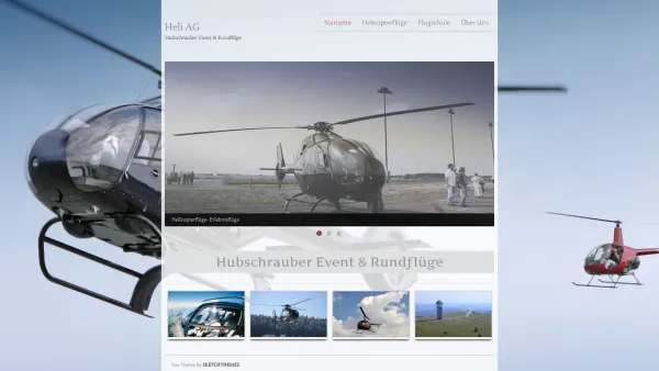 Website Screenshot: auf der Internetpräsenz von EuroHeli - Heli AG – Hubschrauber Event & Rundflüge - Date: 2023-06-22 15:11:16