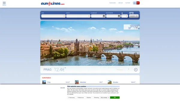 Website Screenshot: EUROLINES Austria - Eurolines.at → Mit dem Fernbus günstig quer durch Europa reisen - Date: 2023-06-22 15:11:16