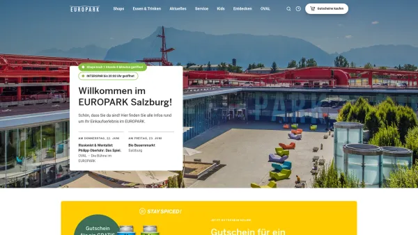 Website Screenshot: EUROPARK Einkaufspark Salzburg Klessheim - Einkaufen im EUROPARK Salzburg - Date: 2023-06-22 15:13:21