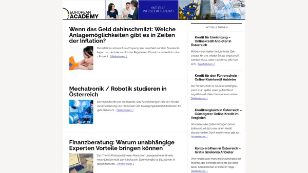 Website Screenshot: Europäische Akademie d Wissenschaften u European Academy of Sciences And Arts Webserver - European Academy - - Date: 2023-06-14 10:39:42