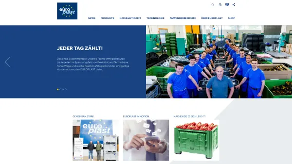 Website Screenshot: Europlast - Kunststoffbehälterindustrie GmbH - Europlast - Date: 2023-06-14 10:39:42