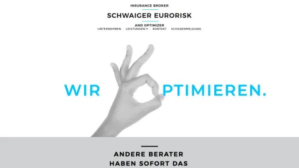 Website Screenshot: SCHWAIGER EuroRisk GmbH - Schwaiger Eurorisk GmbH - Startseite - Date: 2023-06-14 10:47:29