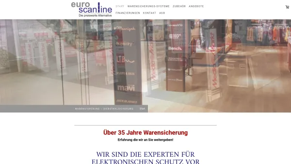 Website Screenshot: EuroScanline Hans bei Eursoscanline Unsere Warensicherungsanlagen werden Verbindung mit dem Einzelhandel kosequent weiterentwickel - Diebstahlsicherung im Handel - Ladendiebstahl - warensicherung - Date: 2023-06-22 15:13:21