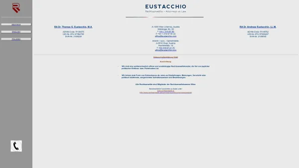 Website Screenshot: Dr. Andreas Eustacchio, LL.M. (LSE London), EUSTACCHIO Rechtsanwälte - Eustacchio Rechtsanwälte - Attorneys at Law - Date: 2023-06-15 16:02:34