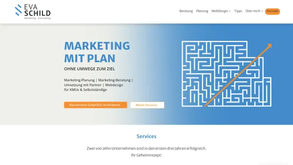 Website Screenshot: Werbeagentur Mag. Eva Schild - Marketing-Beratung / Marketing-Planung / Webdesign – Eva Schild - Date: 2023-06-26 10:26:16