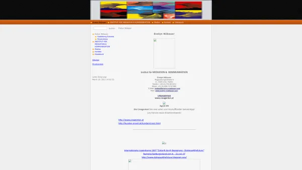 Website Screenshot: Institut für Mediation & Kommunikation, Evelyn Nöbauer - Evelyn Nöbauer - Evelyn Nöbauer - Date: 2023-06-22 15:13:22