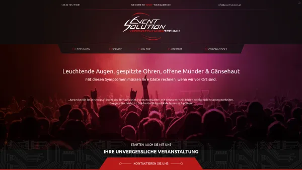 Website Screenshot: Event Solution Veranstaltungstechnik - Home - Event Solution Veranstaltungstechnik GmbH - Gmunden - Date: 2023-06-22 15:13:22