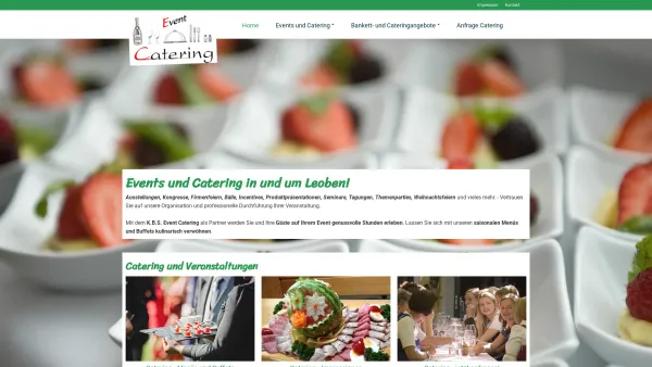 Website Screenshot: KBS Event Catering KG - Home - Event Catering Leoben - Date: 2023-06-22 15:00:37