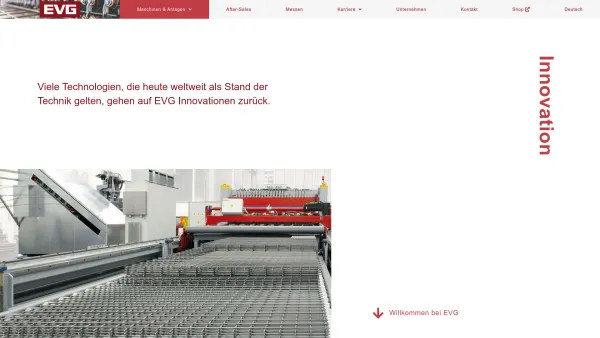 Website Screenshot: EVG Entwicklungs- und Verwertungs-Gesellschaft m.b.H. - EVG - Mesh Welders / Rebar Processing - Date: 2023-06-14 10:39:42