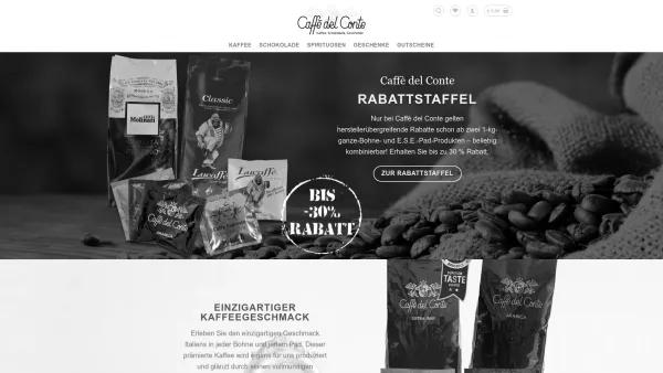 Website Screenshot: EVINO Handels OG - Kaffee - Schokolade - Spirituosen | Caffè del Conte - Date: 2023-06-22 15:00:38