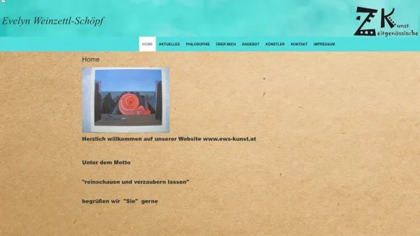 Website Screenshot: Evelyn Weinzettl-Schöpf, Zeitgenössische Kunst - Home - Date: 2023-06-22 15:00:38