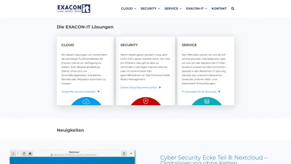 Website Screenshot: EXACON-IT THE SOLUTION COMPANY - Home — EXACON-IT - Date: 2023-06-22 15:00:38