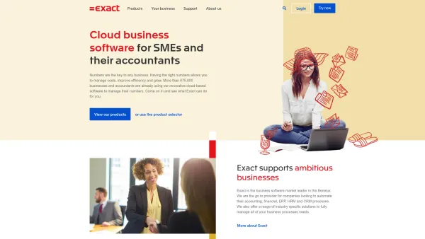 Website Screenshot: Exact Software Corporate Website - Exact business software for SMEs and their accountants - Date: 2023-06-22 15:00:38