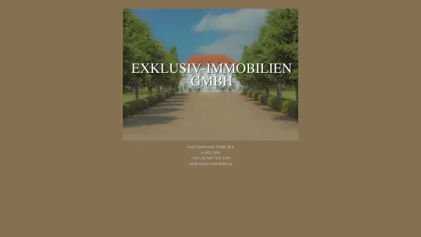 Website Screenshot: Exklusiv-Immobilien GmbH - Date: 2023-06-22 15:13:22