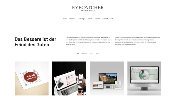 Website Screenshot: EYECATCHER Büro für Mediendesign - Eyecatcher Werbeagentur - Date: 2023-06-22 15:11:19